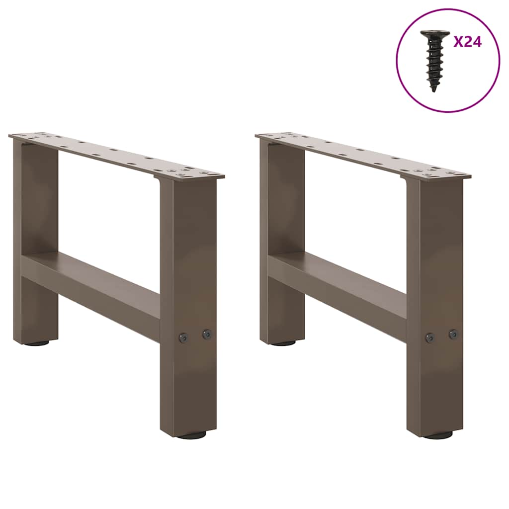 2 db natúr acél dohányzóasztal láb 50 x (30-31) cm acél 4