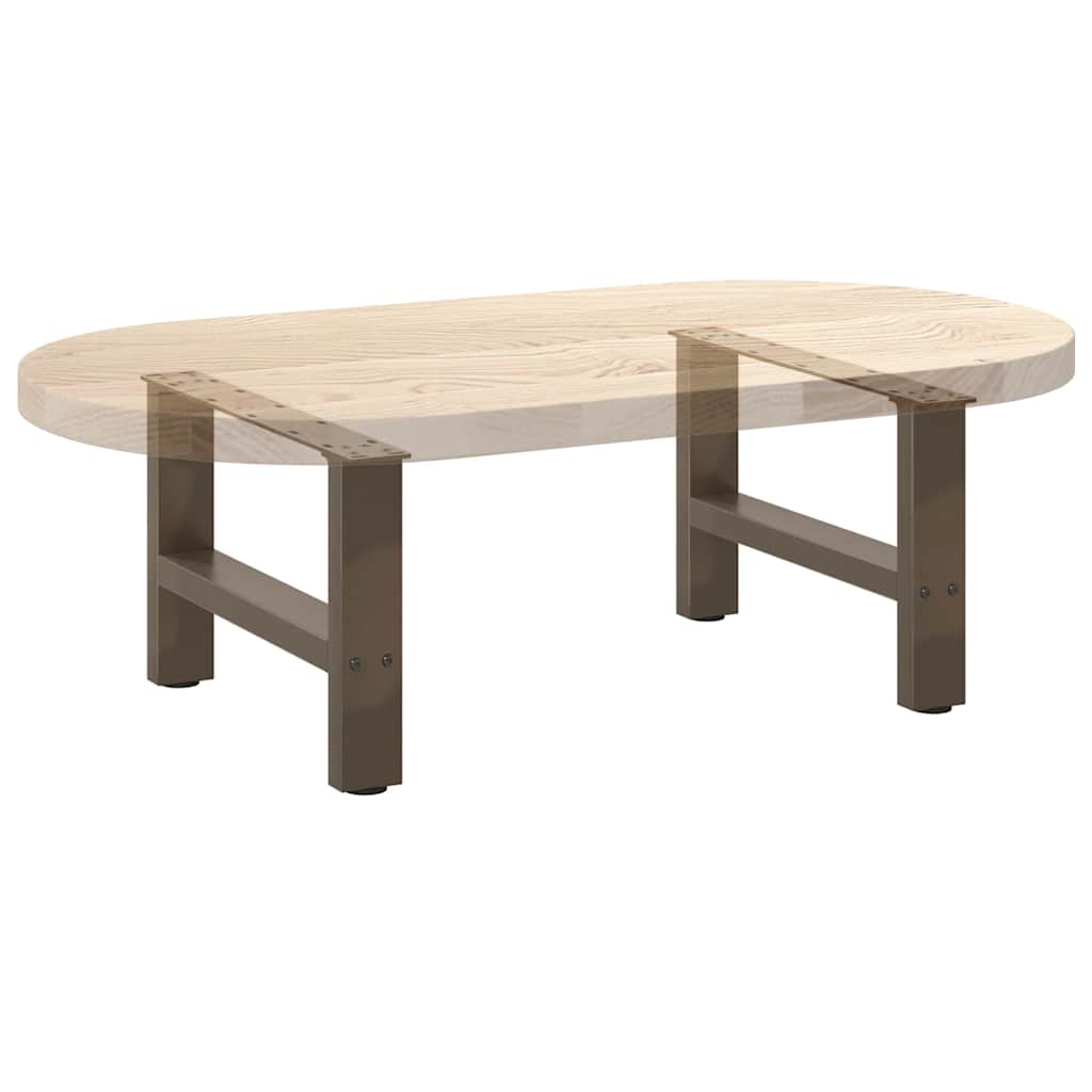 2 db natúr acél dohányzóasztal láb 50 x (30-31) cm acél 8