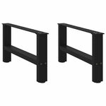 2 db fekete acél dohányzóasztal láb 70 x (30-31) cm 2