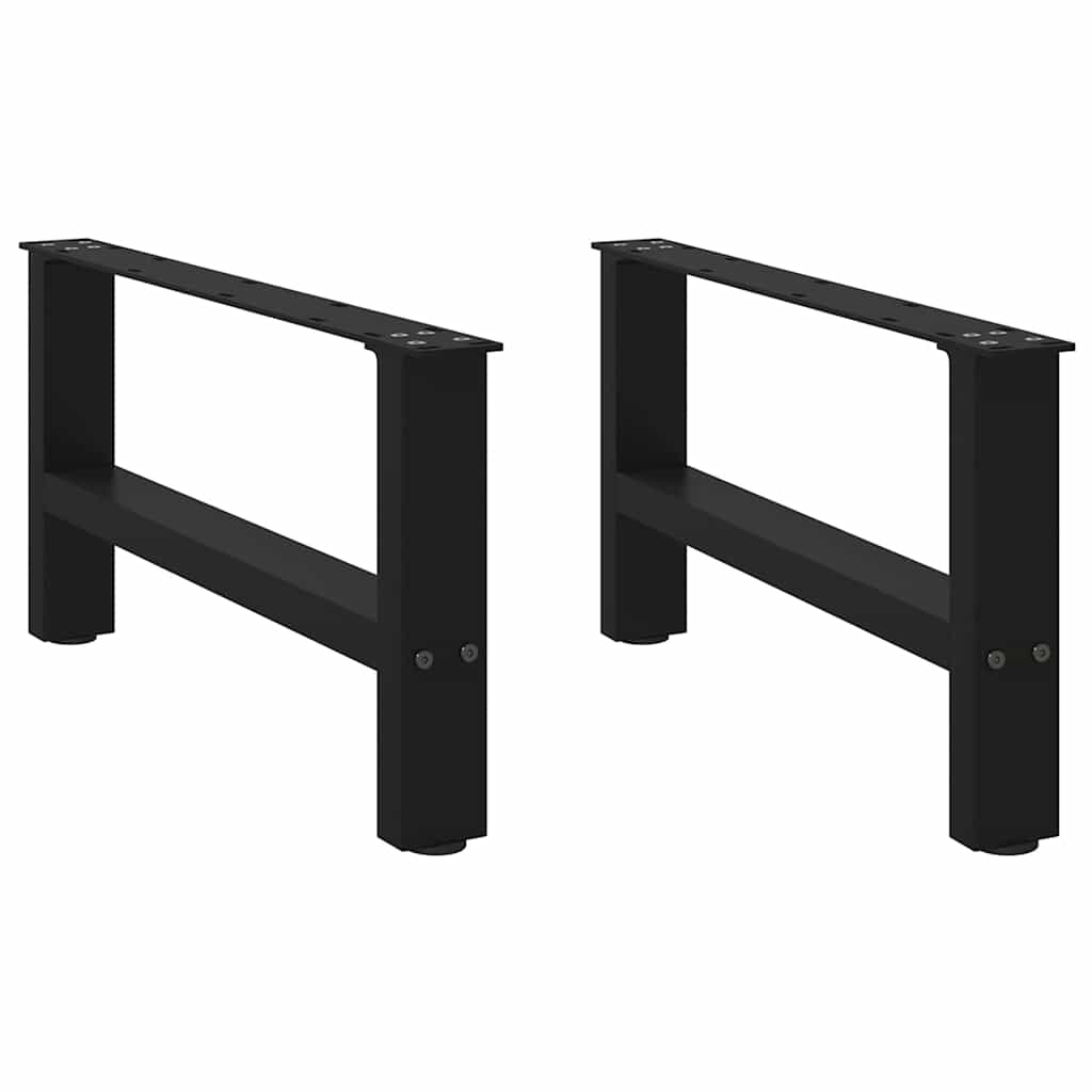 2 db fekete acél dohányzóasztal láb 70 x (30-31) cm 2