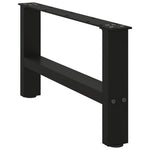 2 db fekete acél dohányzóasztal láb 70 x (30-31) cm 3