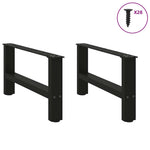 2 db fekete acél dohányzóasztal láb 70 x (30-31) cm 4
