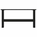 2 db fekete acél dohányzóasztal láb 70 x (30-31) cm 5