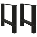 2 db fekete acél dohányzóasztal láb 50 x (42-43) cm 2
