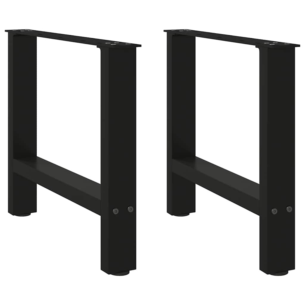 2 db fekete acél dohányzóasztal láb 50 x (42-43) cm 2
