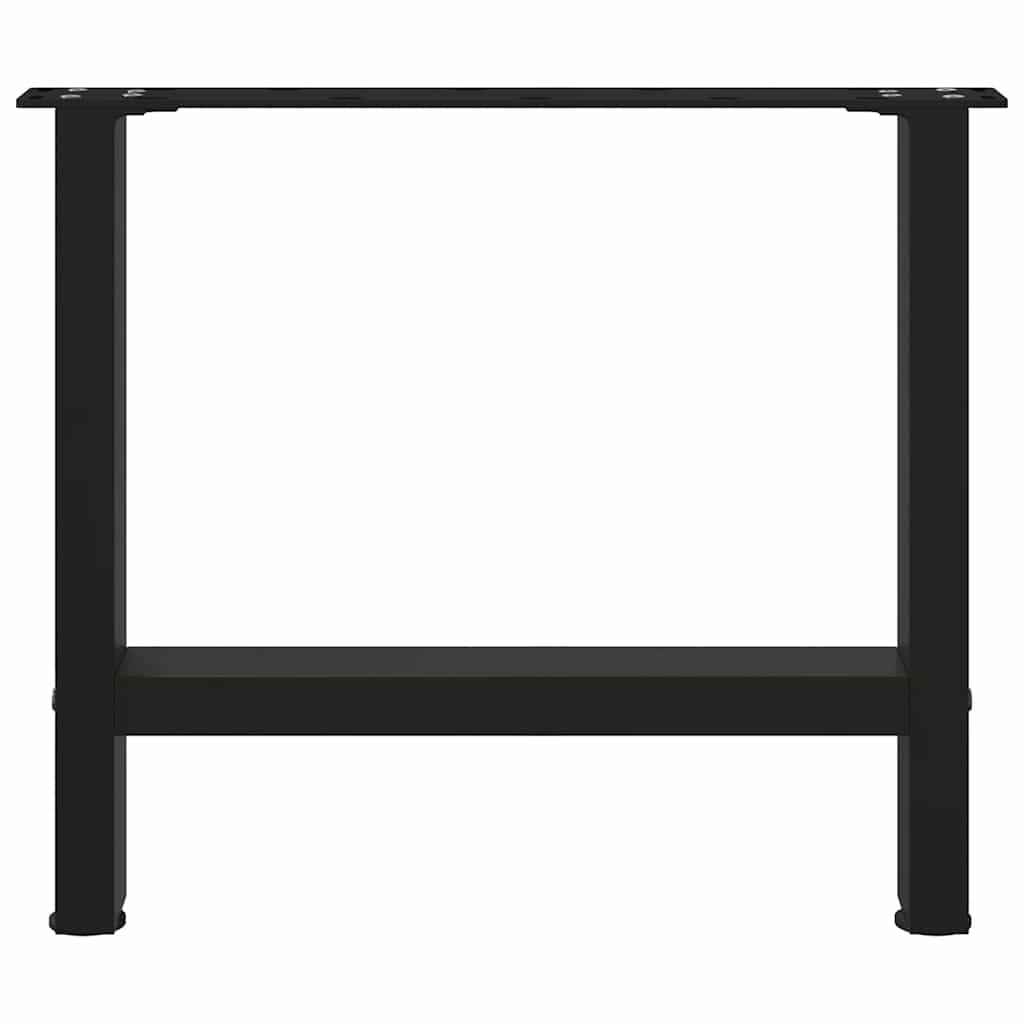2 db fekete acél dohányzóasztal láb 50 x (42-43) cm 5