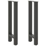 2 db antracitszürke acél konzolasztal láb 28 x (72-73) cm 2