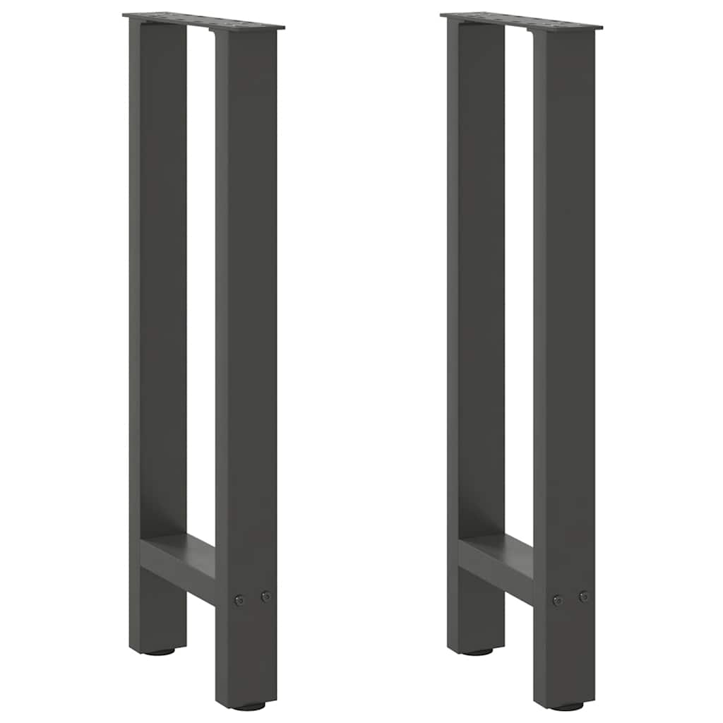 2 db antracitszürke acél konzolasztal láb 28 x (72-73) cm 2