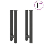 2 db antracitszürke acél konzolasztal láb 28 x (72-73) cm 3