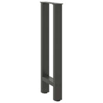 2 db antracitszürke acél konzolasztal láb 28 x (72-73) cm 4