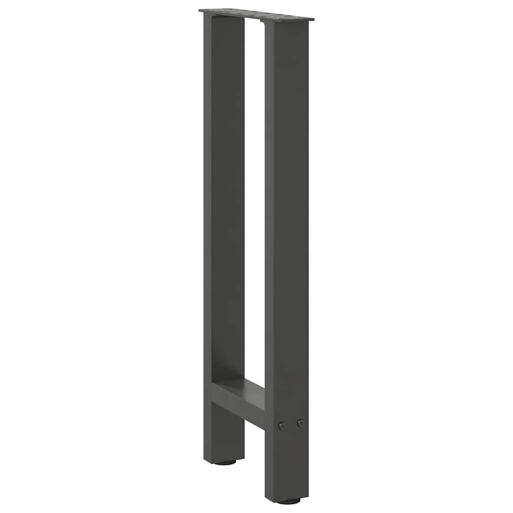 2 db antracitszürke acél konzolasztal láb 28 x (72-73) cm 4