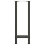 2 db antracitszürke acél konzolasztal láb 28 x (72-73) cm 5