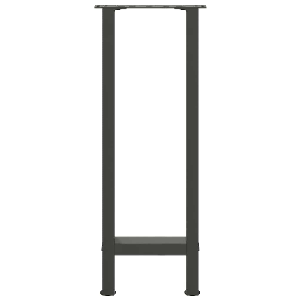 2 db antracitszürke acél konzolasztal láb 28 x (72-73) cm 5