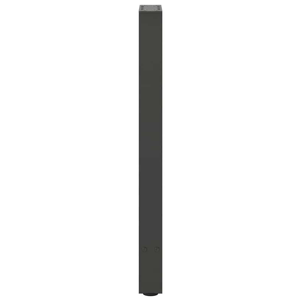 2 db antracitszürke acél konzolasztal láb 28 x (72-73) cm 6