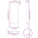 2 db antracitszürke acél konzolasztal láb 28 x (72-73) cm 10
