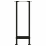 2 db fekete acél konzolasztal láb 38 x (72-73) cm 5