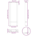 2 db fekete acél konzolasztal láb 38 x (72-73) cm 10