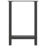 2 db antracitszürke acél étkezőasztalláb 50x(72-73) cm 5