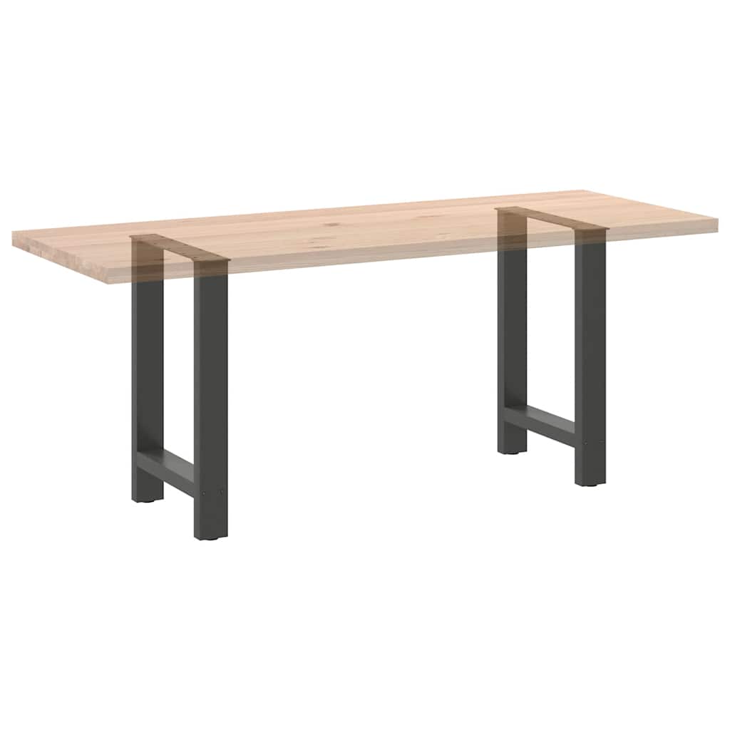 2 db antracitszürke acél étkezőasztalláb 50x(72-73) cm 8