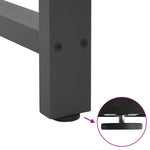 2 db antracitszürke acél étkezőasztalláb 50x(72-73) cm 9