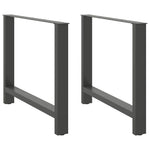 2 db antracitszürke acél étkezőasztalláb 90 x (72-73) cm