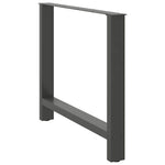 2 db antracitszürke acél étkezőasztalláb 90 x (72-73) cm 4