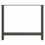 2 db antracitszürke acél étkezőasztalláb 90 x (72-73) cm 5