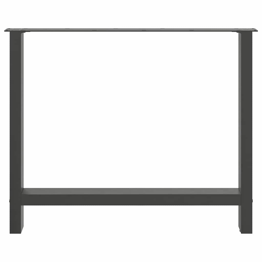 2 db antracitszürke acél étkezőasztalláb 90 x (72-73) cm 5