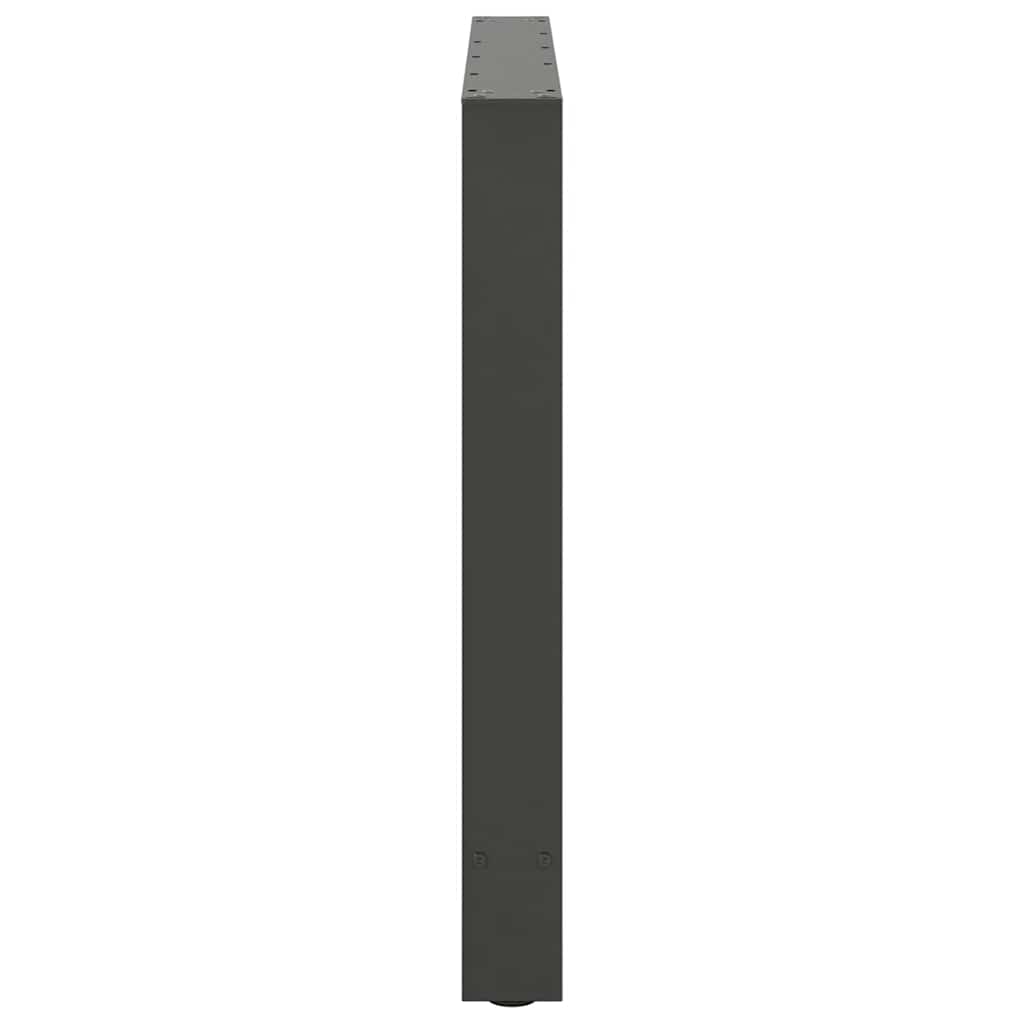 2 db antracitszürke acél étkezőasztalláb 90 x (72-73) cm 6