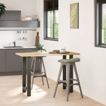 2 db antracitszürke acél bárasztalláb 40x(90-91) cm 2