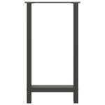 2 db antracitszürke acél bárasztalláb 40x(90-91) cm 5