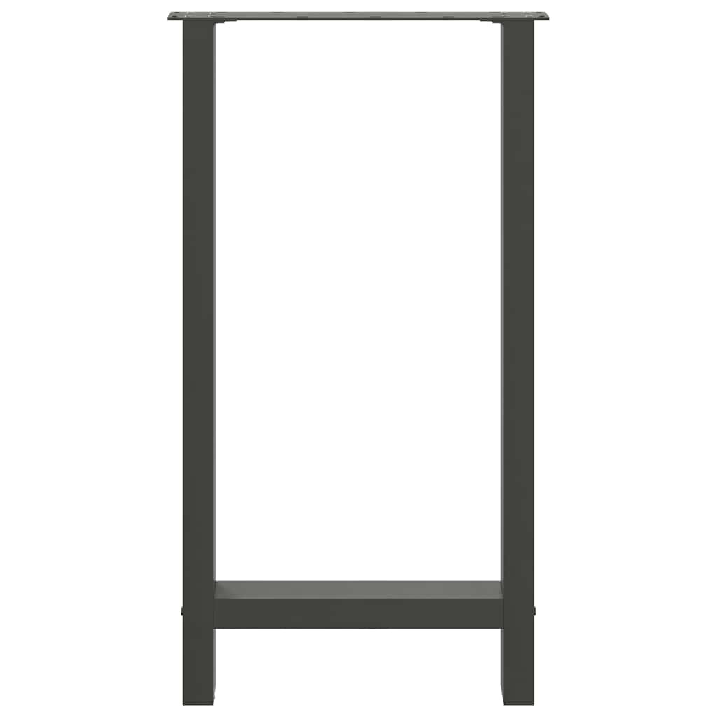 2 db antracitszürke acél bárasztalláb 40x(90-91) cm 5