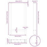 2 db antracitszürke acél bárasztalláb 40x(90-91) cm 10
