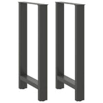 2 db antracitszürke acél bárasztalláb 50x(90-91) cm 2