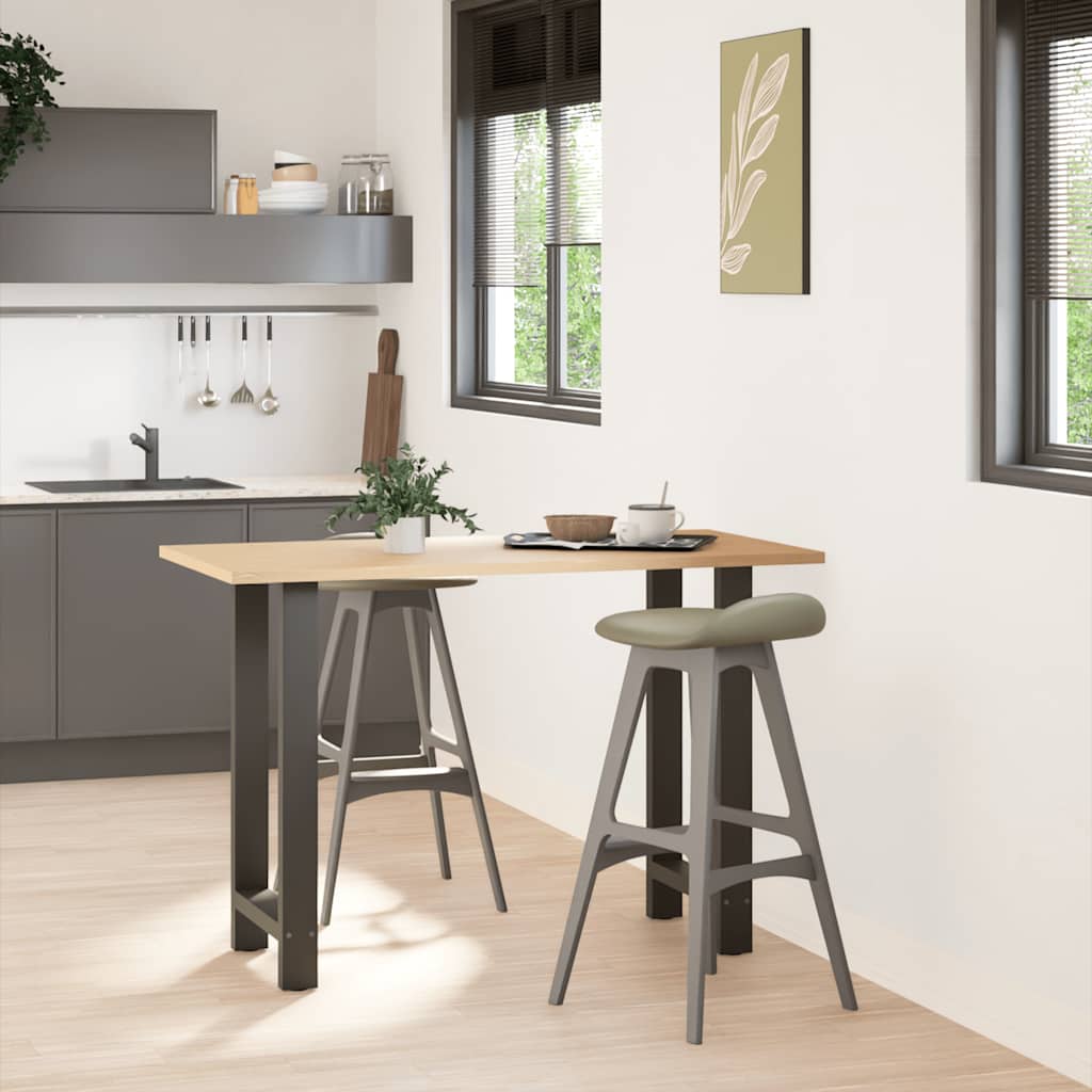 2 db antracitszürke acél bárasztalláb 50x(90-91) cm