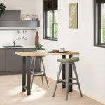 2 db antracitszürke acél bárasztalláb 50x(90-91) cm