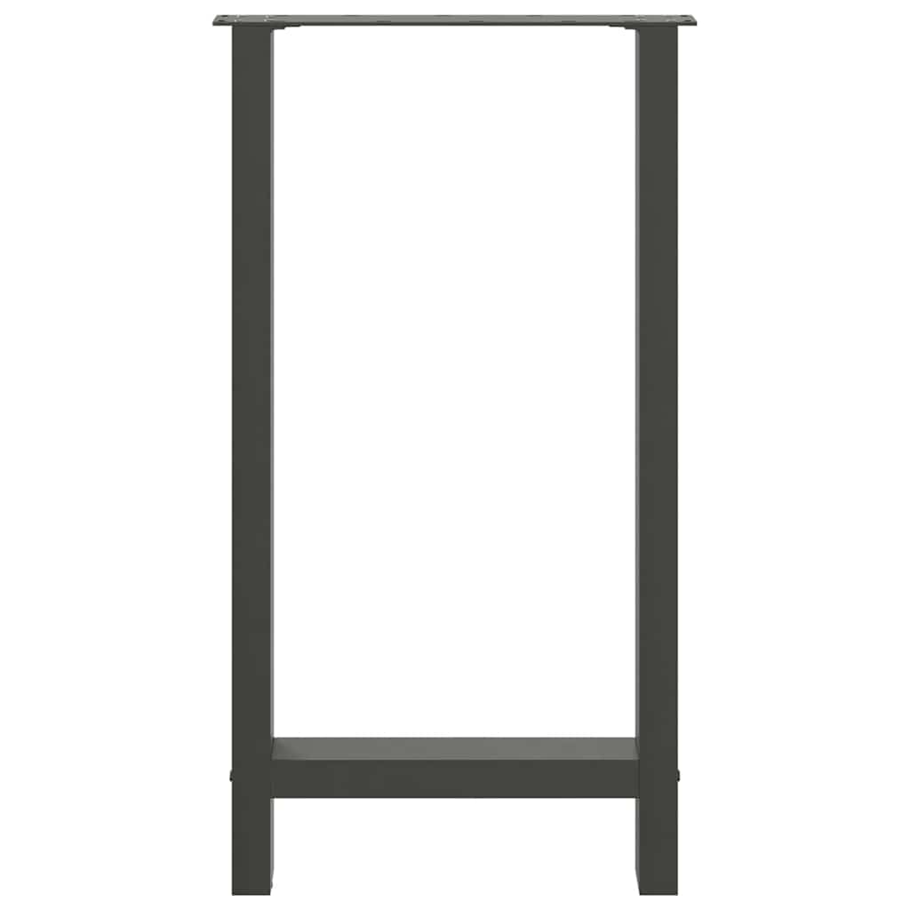 2 db antracitszürke acél bárasztalláb 50x(90-91) cm 5