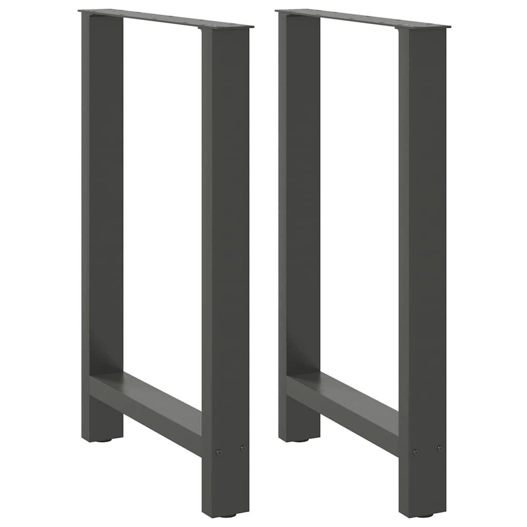 2 db antracitszürke acél bárasztalláb 60x(90-91) cm