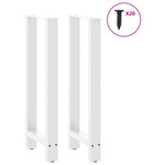 2 db fehér bárasztal láb 40 x (100-101) cm acél 3