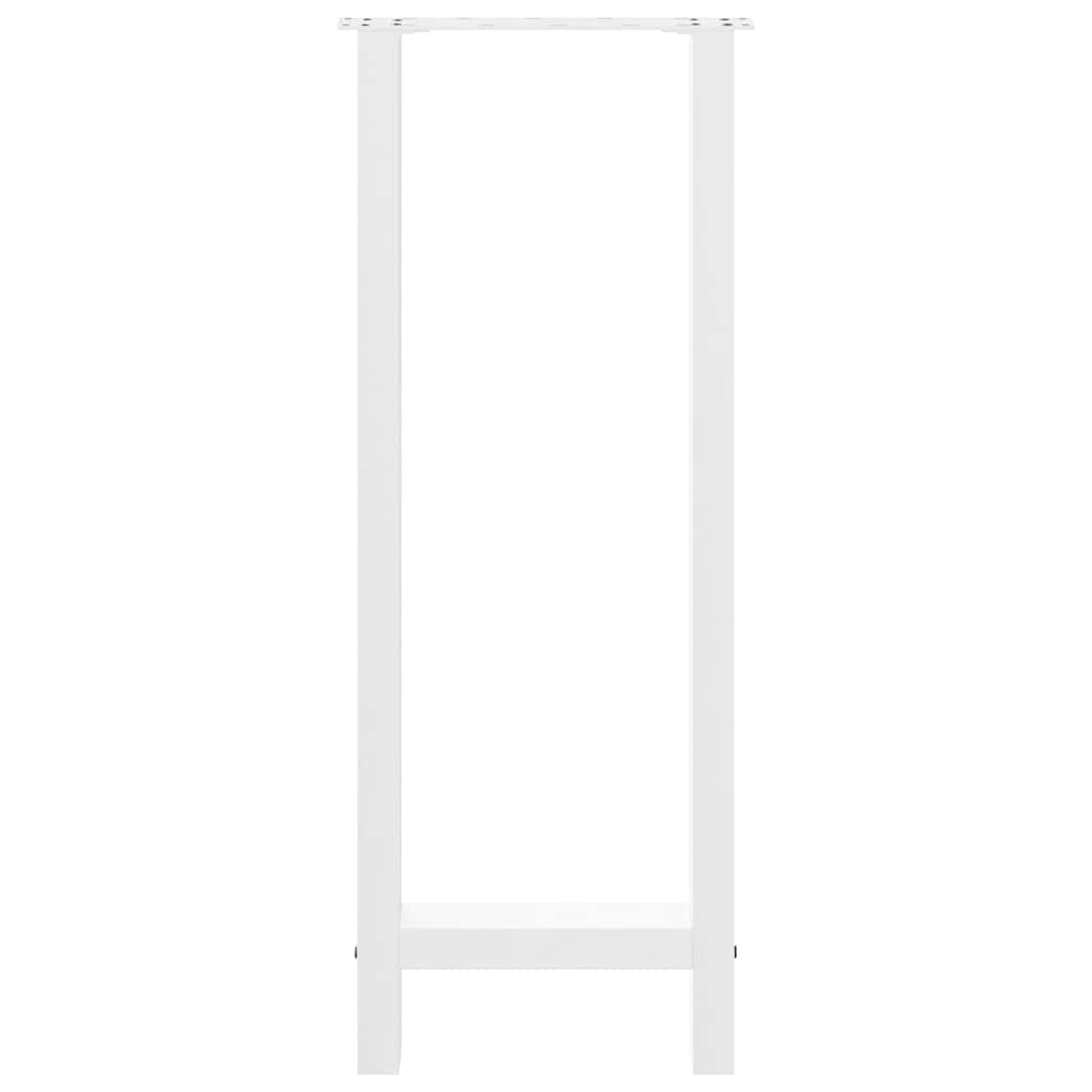 2 db fehér bárasztal láb 40 x (100-101) cm acél 5
