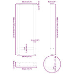 2 db fehér bárasztal láb 40 x (100-101) cm acél 10