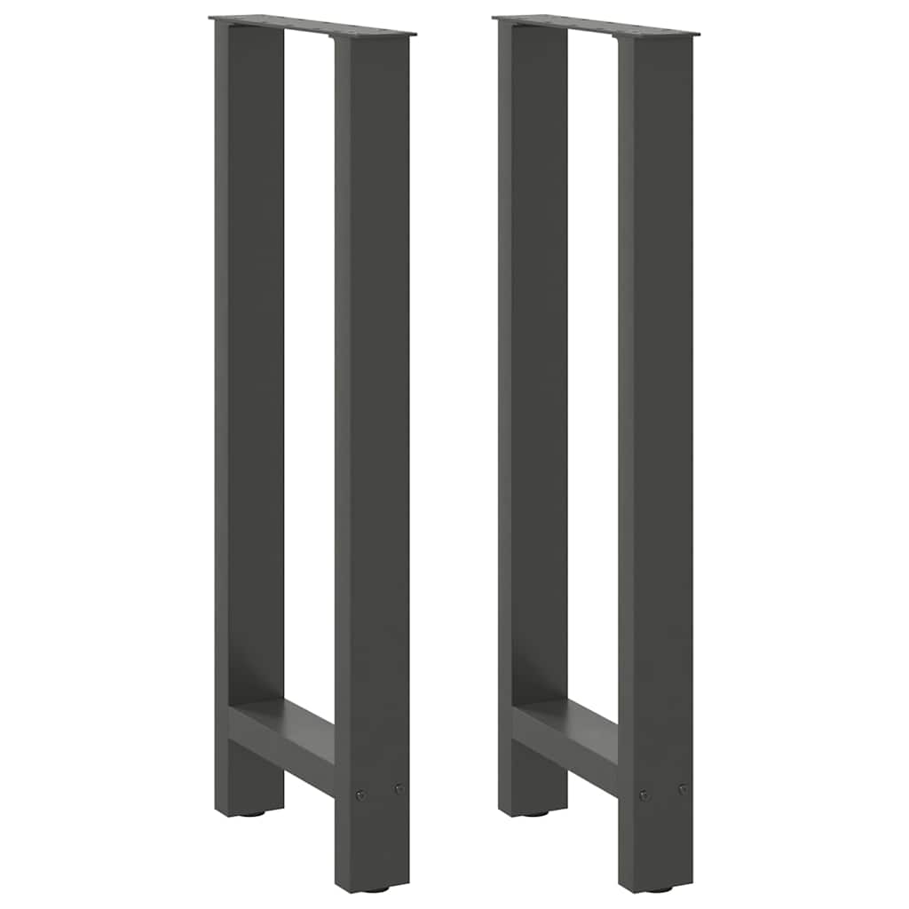 2 db antracitszürke acél bárasztalláb 50x(100-101) cm
