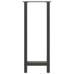 2 db antracitszürke acél bárasztalláb 50x(100-101) cm 5