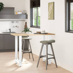 2 db fehér bárasztal láb 60 x (100-101) cm acél 2