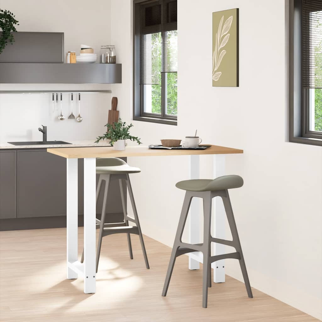 2 db fehér bárasztal láb 60 x (100-101) cm acél 2