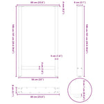 2 db fehér bárasztal láb 60 x (100-101) cm acél 10