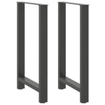 2 db antracitszürke acél bárasztalláb 60x(100-101) cm
