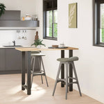 2 db antracitszürke acél bárasztalláb 60x(100-101) cm 2