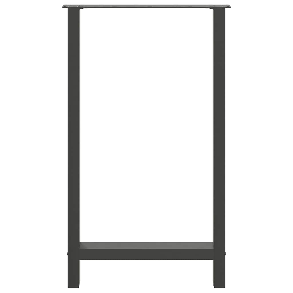 2 db antracitszürke acél bárasztalláb 60x(100-101) cm 5