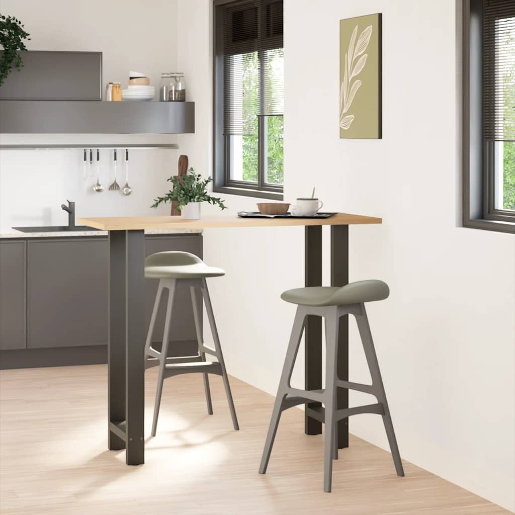 2 db antracitszürke acél bárasztalláb 50x(110-111) cm 2